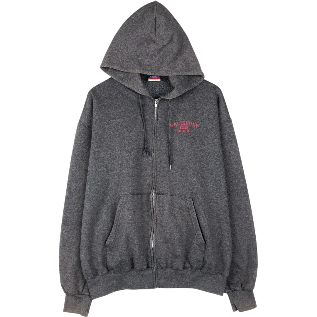 Champion AUTHENTIC AUTHENTIC APPAREL Sweat Full-Zip Hoodie, Men's Size L (approx.) cotton gray type Vintage Second Hand