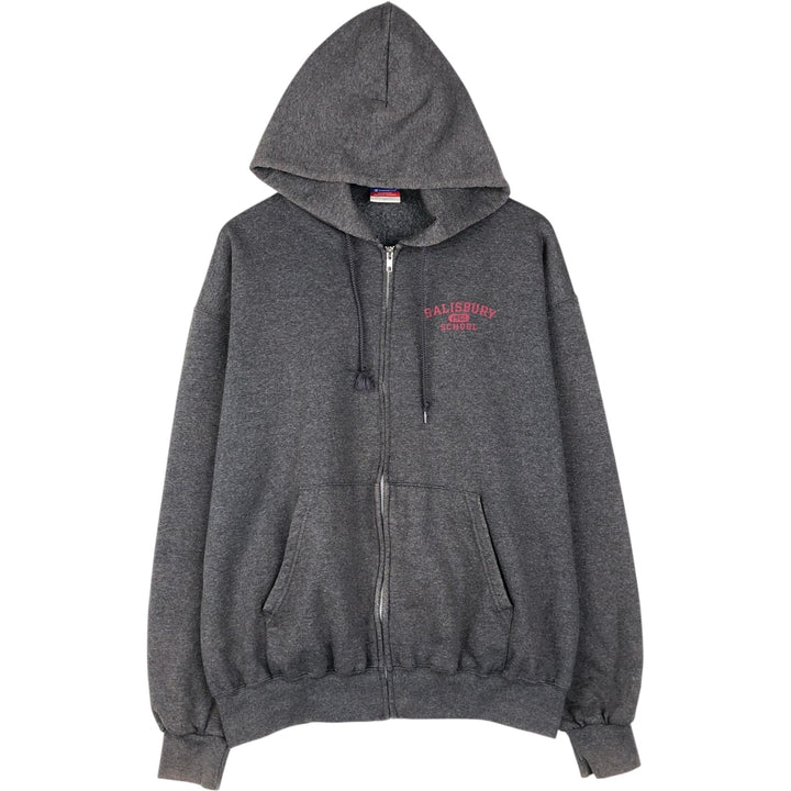 Champion AUTHENTIC AUTHENTIC APPAREL Sweat Full-Zip Hoodie, Men's Size L (approx.) cotton gray type Vintage Second Hand
