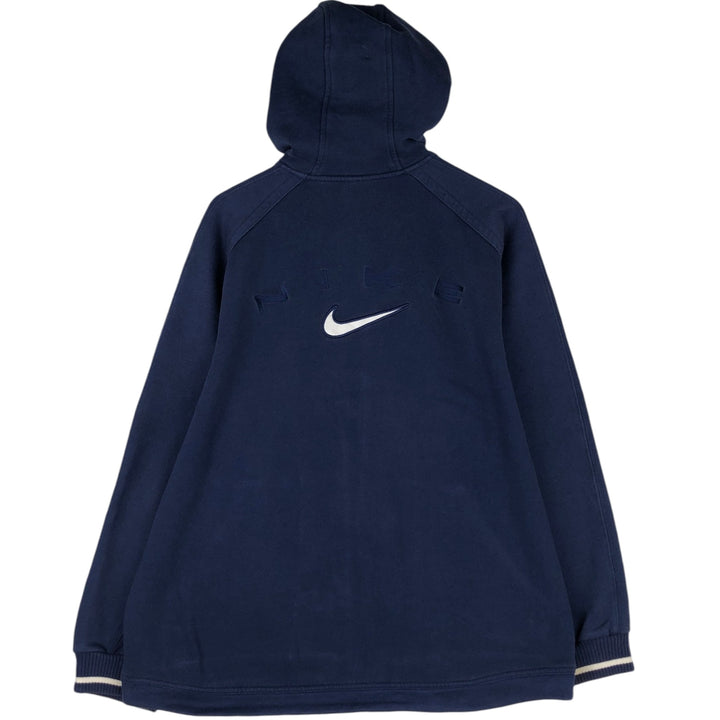 90'S Nike Full-Zip Sweatshirt Hoodie, Men's Size L (approx.), Vintage cotton Navy blue Vintage Second Hand