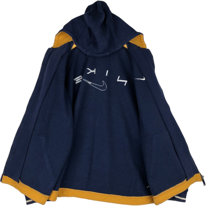 90'S Nike Full-Zip Sweatshirt Hoodie, Men's Size L (approx.), Vintage cotton Navy blue Vintage Second Hand