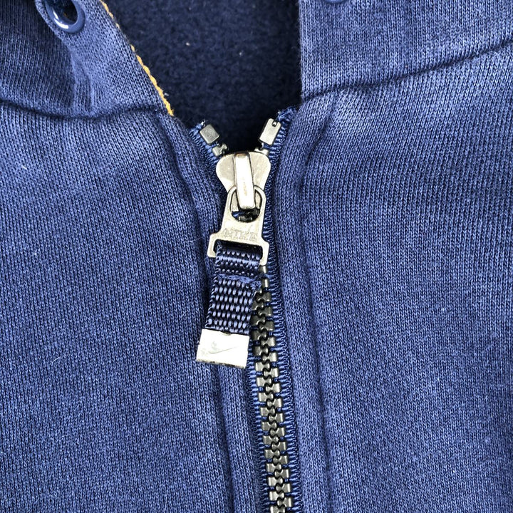 90'S Nike Full-Zip Sweatshirt Hoodie, Men's Size L (approx.), Vintage cotton Navy blue Vintage Second Hand