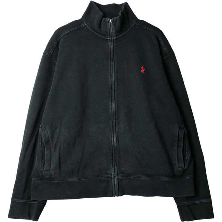Ralph Lauren POLO by Ralph Lauren full zip sweatshirt, men's XL size cotton black type Vintage Second Hand