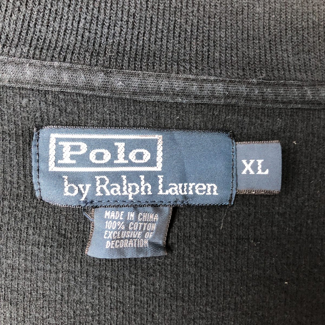 Ralph Lauren POLO by Ralph Lauren full zip sweatshirt, men's XL size cotton black type Vintage Second Hand