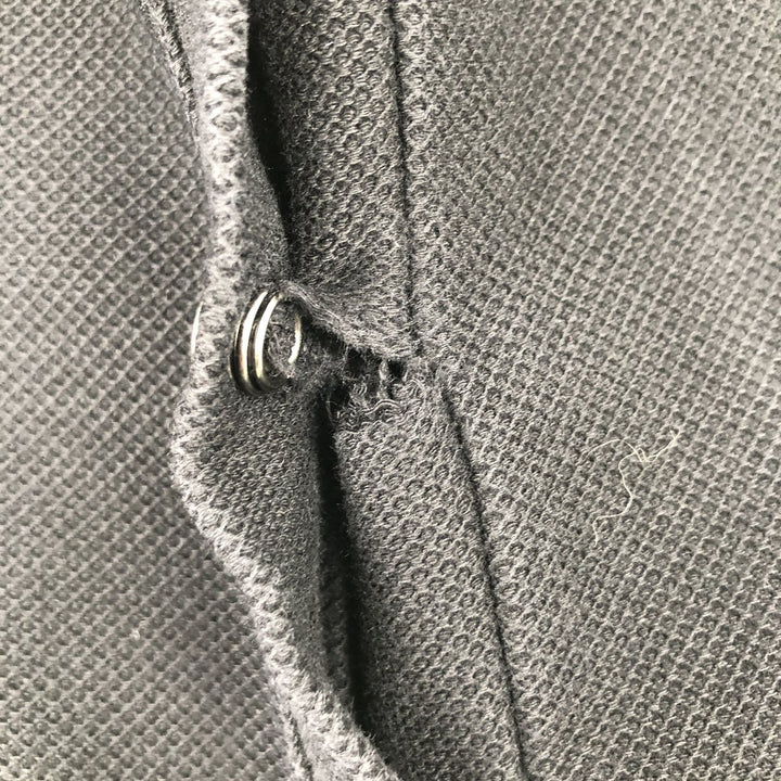 90s-00'S Calvin Klein pique knit high-neck full-zip sweatshirt, men's size XXL equivalent. unclear black type Vintage Second Hand