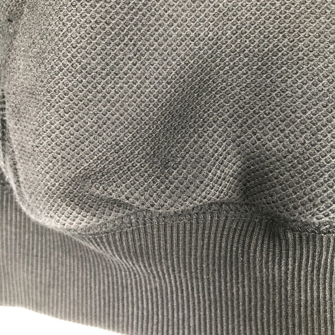 90s-00'S Calvin Klein pique knit high-neck full-zip sweatshirt, men's size XXL equivalent. unclear black type Vintage Second Hand