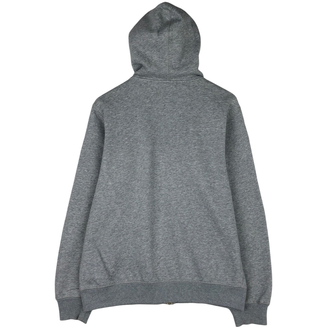 Nike Sweat Full Zip Hoodie, Men's M Size cotton gray type Vintage Second Hand