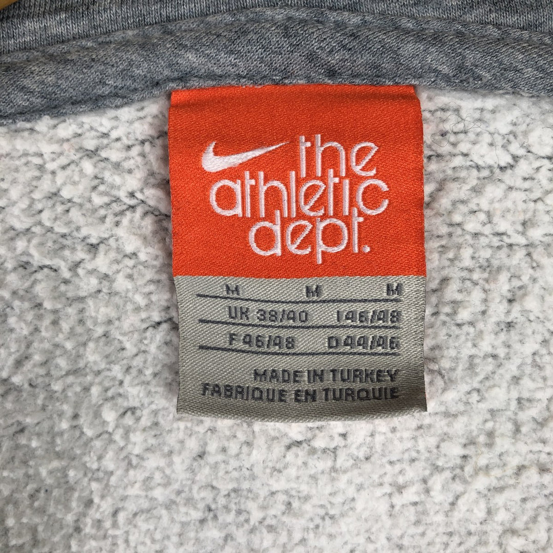 Nike Sweat Full Zip Hoodie, Men's M Size cotton gray type Vintage Second Hand
