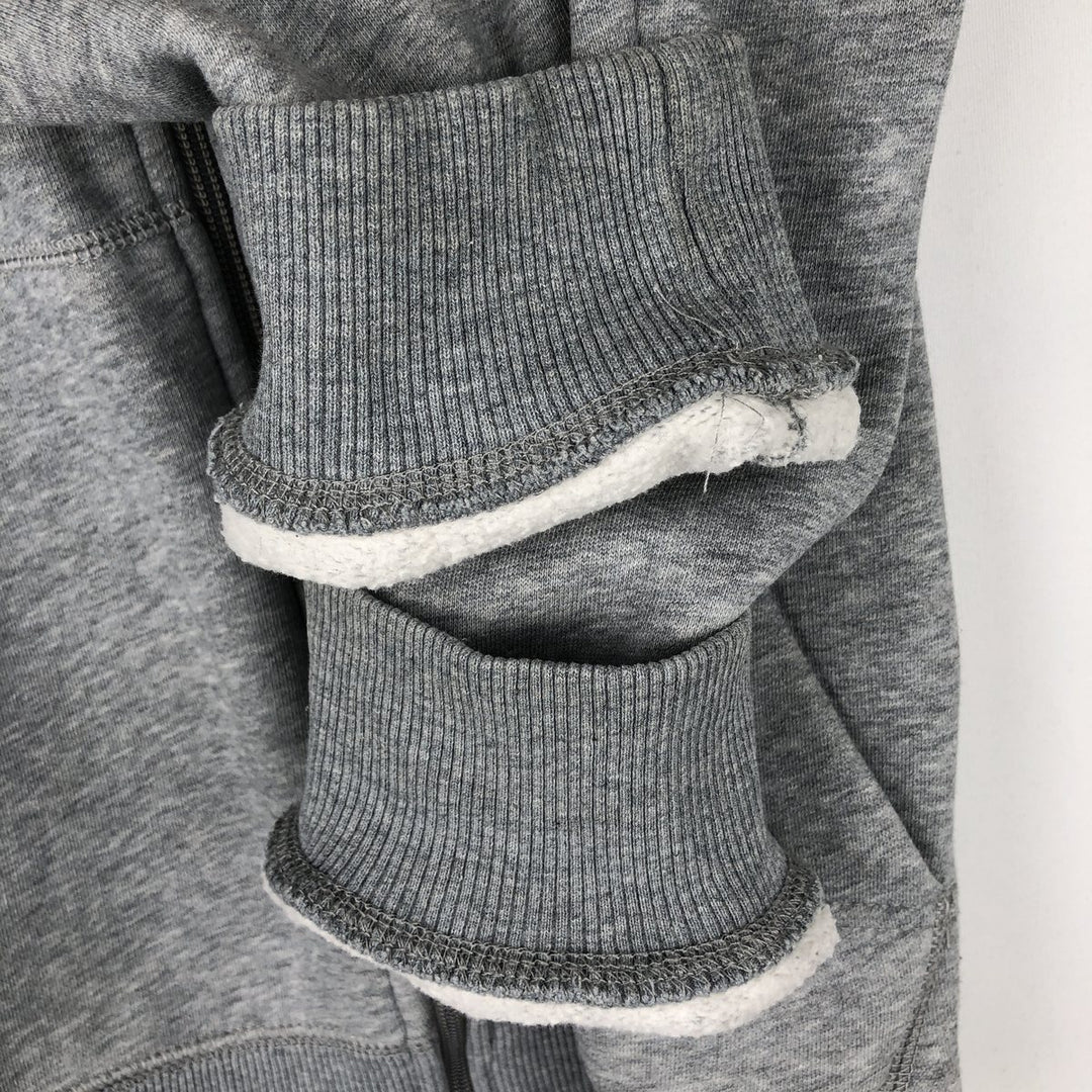Nike Sweat Full Zip Hoodie, Men's M Size cotton gray type Vintage Second Hand