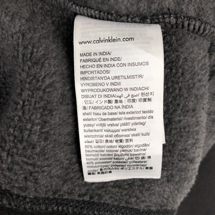 2000'S Calvin Klein Jeans High Neck Full-Zip Sweatshirt (Men's Size L) cotton black type Vintage Second Hand