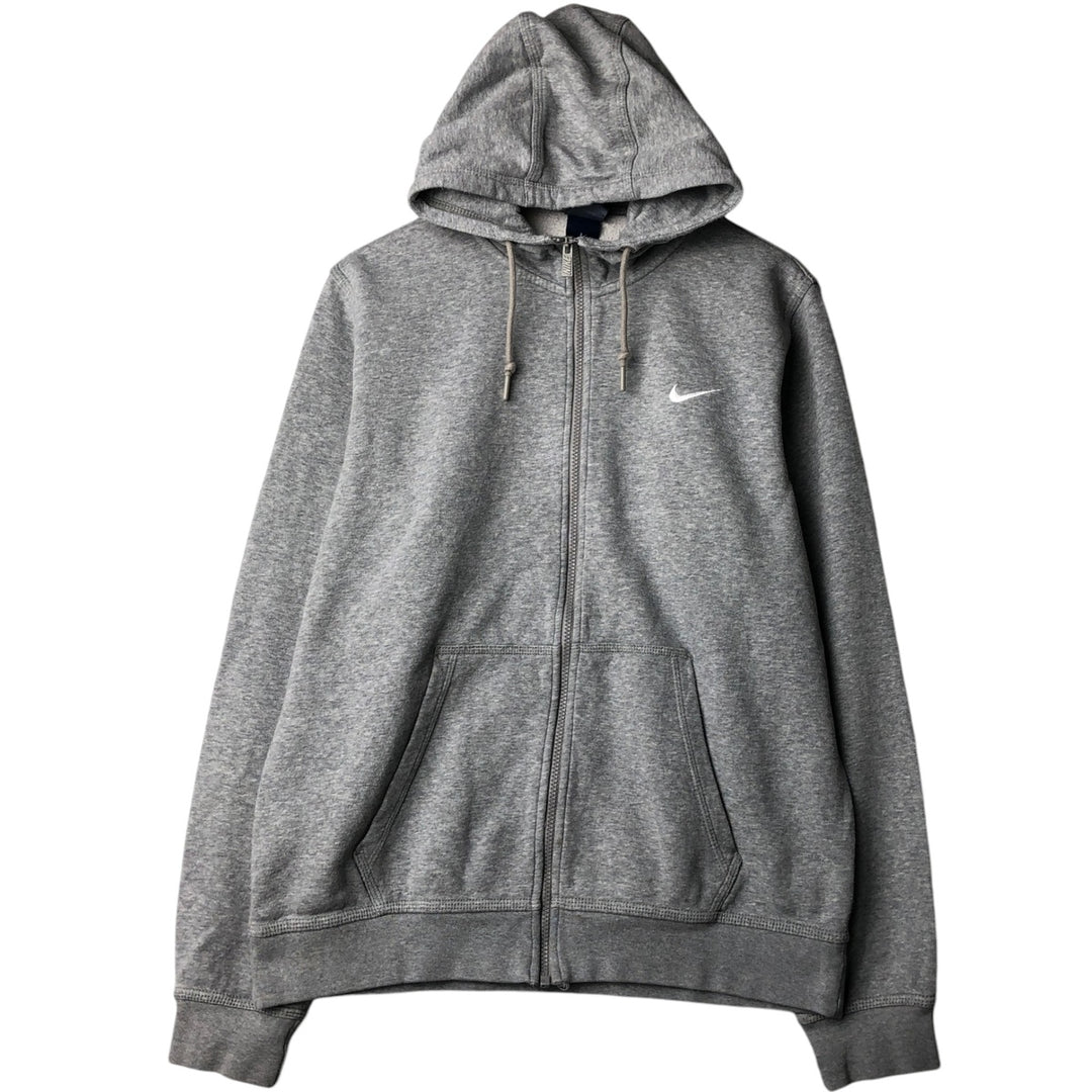 Nike Sweat Full Zip Hoodie Men's Size L cotton gray type Vintage Second Hand