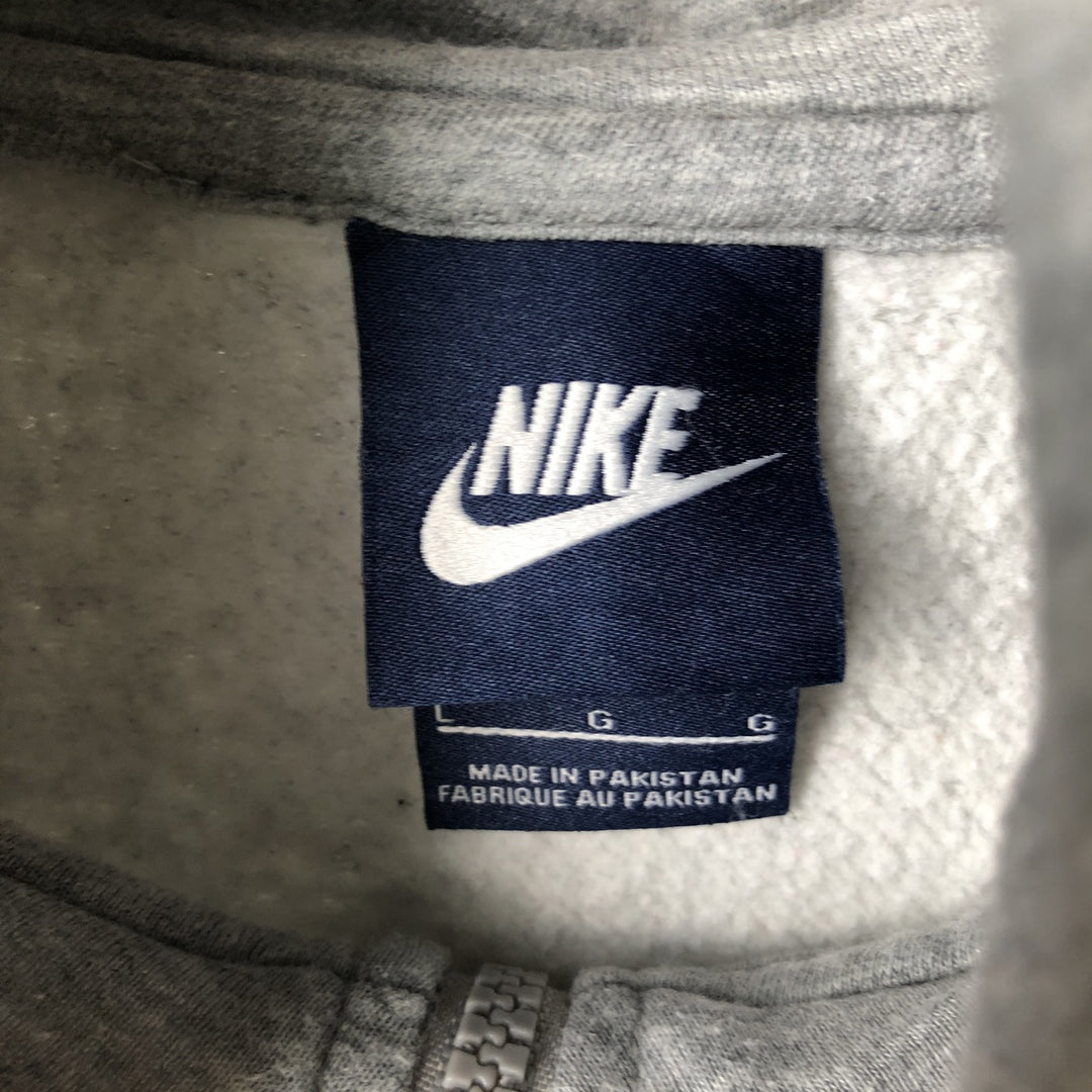 Nike Sweat Full Zip Hoodie Men's Size L cotton gray type Vintage Second Hand