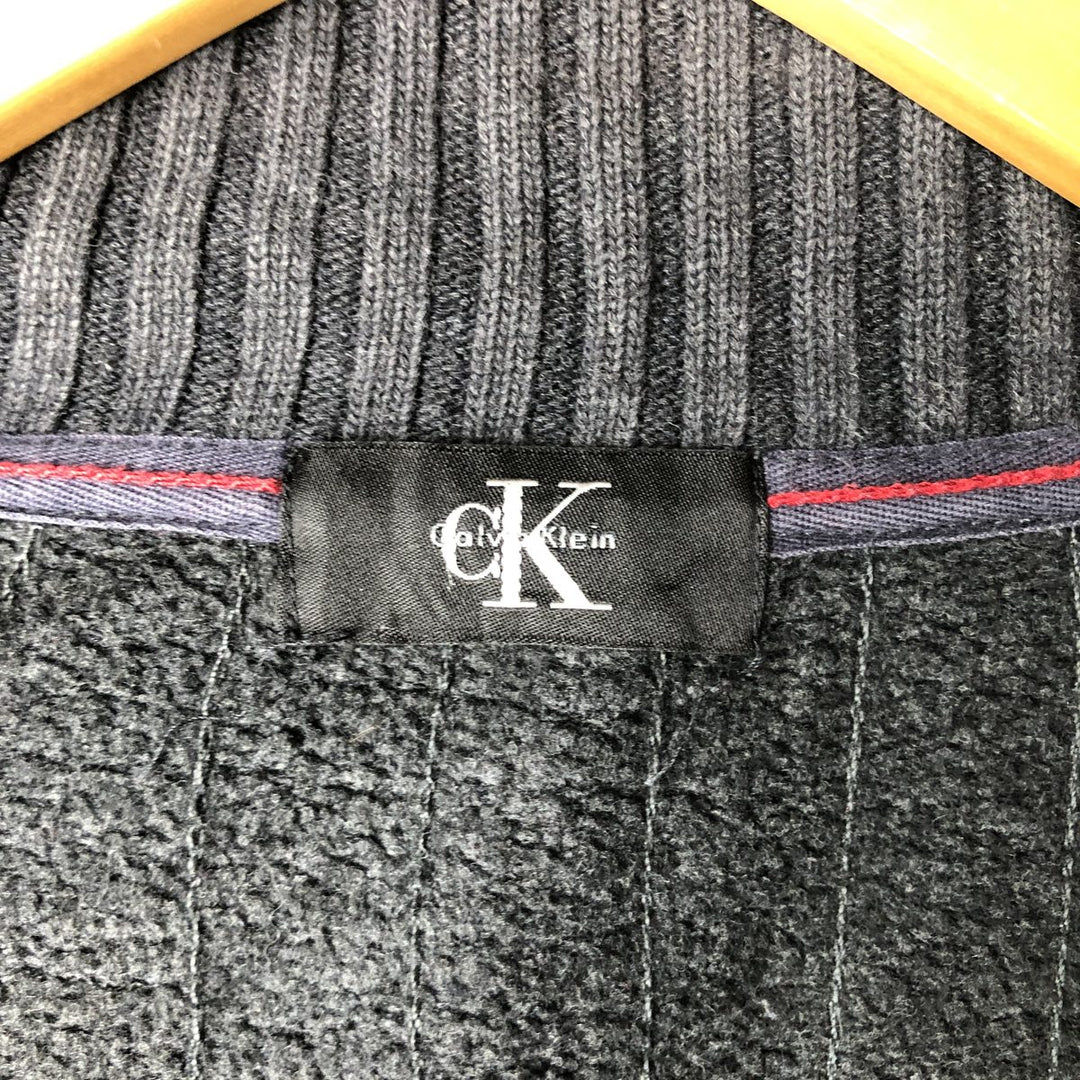 Vintage 90s-00'S Calvin Klein full-zip sweatshirt, size L, men's unclear gray type Vintage Second Hand