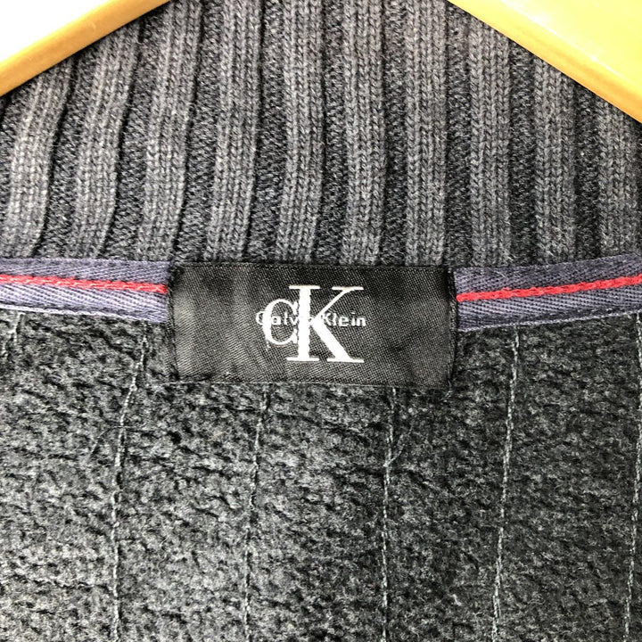 Vintage 90s-00'S Calvin Klein full-zip sweatshirt, size L, men's unclear gray type Vintage Second Hand