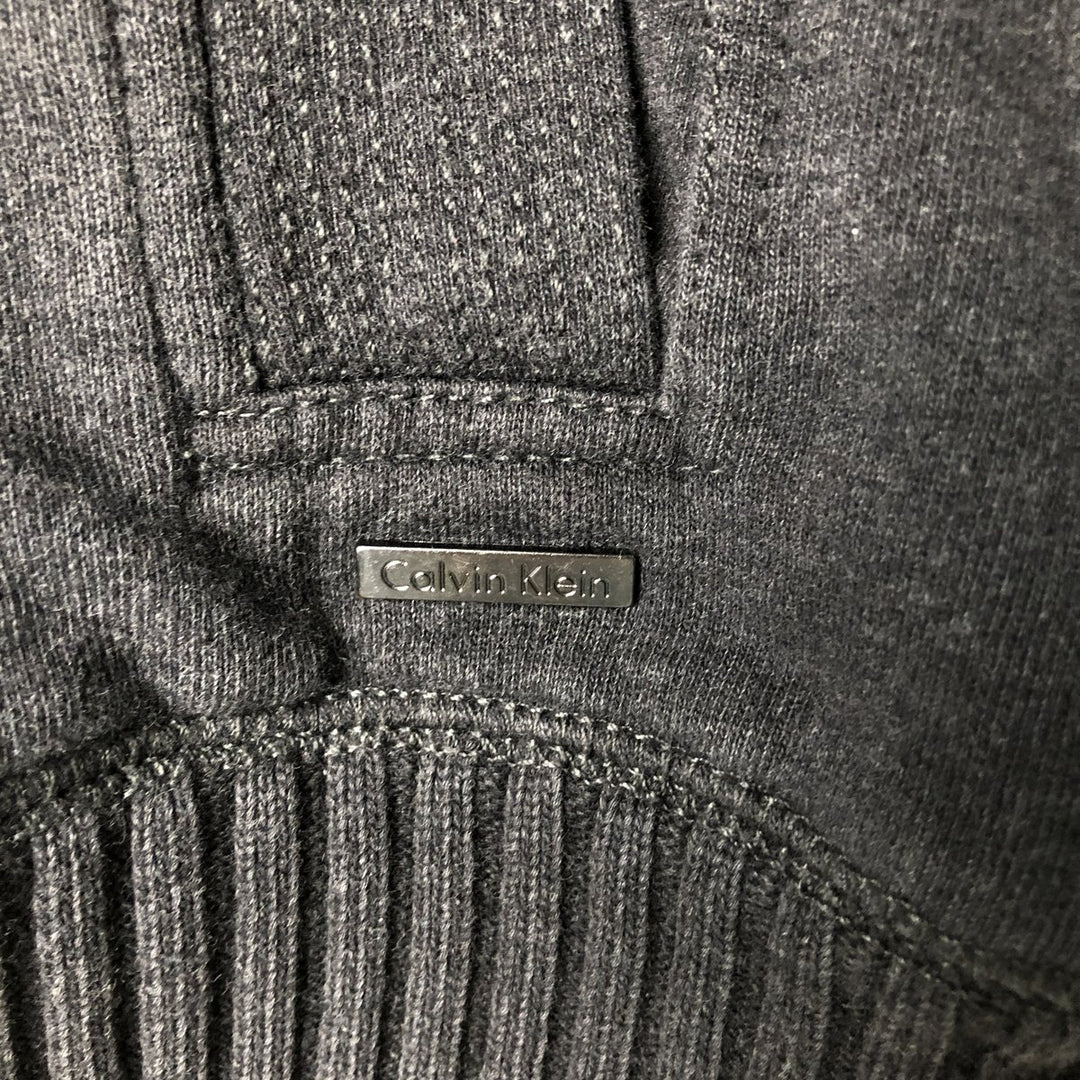 Vintage 90s-00'S Calvin Klein full-zip sweatshirt, size L, men's unclear gray type Vintage Second Hand