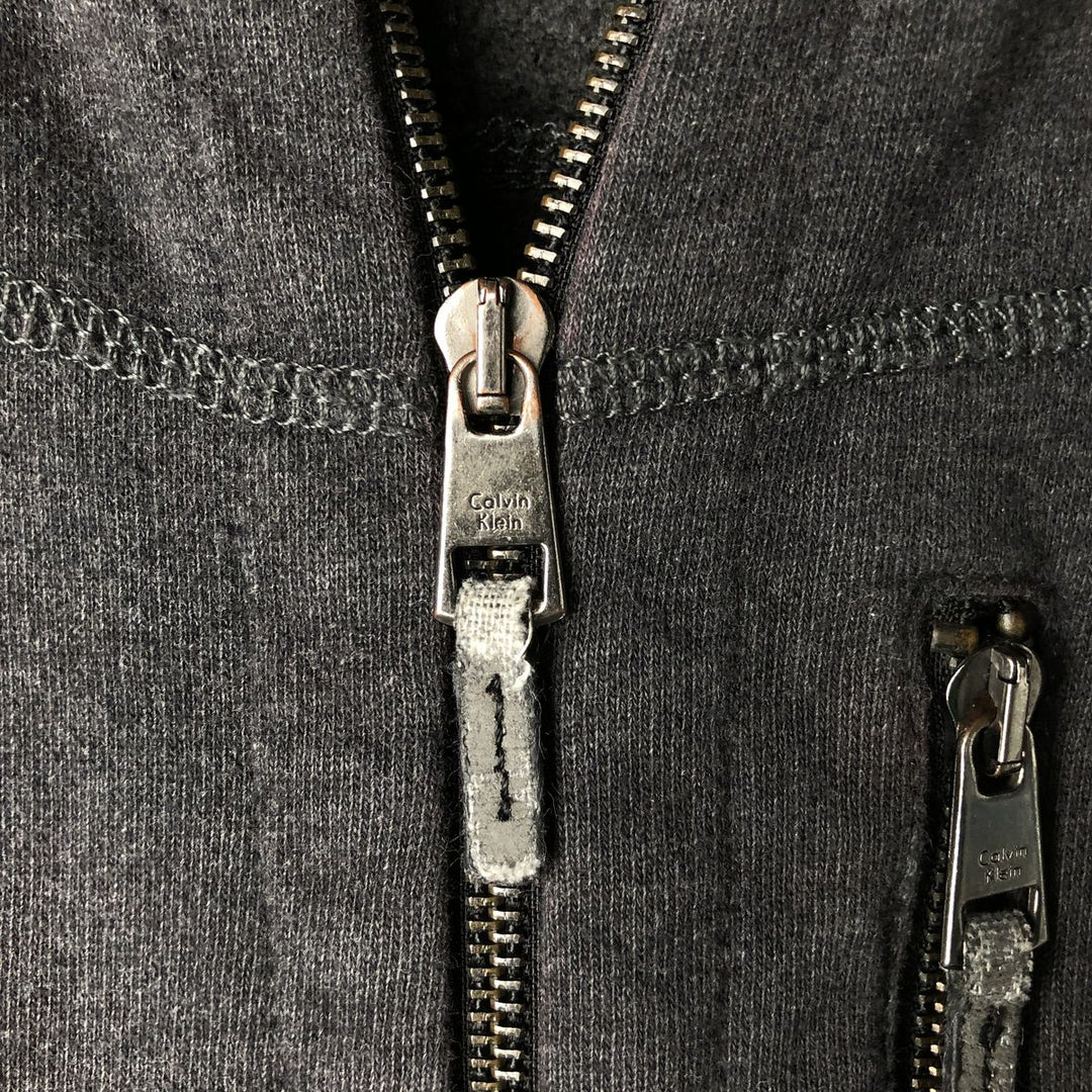 Vintage 90s-00'S Calvin Klein full-zip sweatshirt, size L, men's unclear gray type Vintage Second Hand