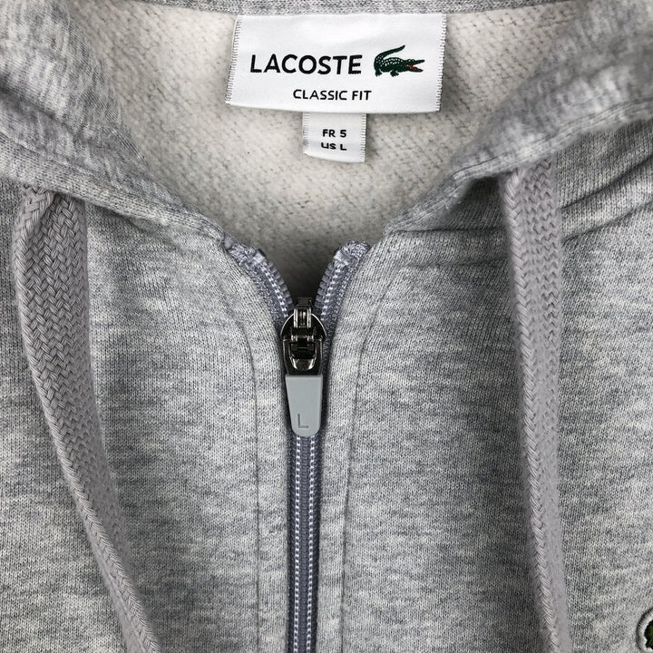 Lacoste Classic Fit Full Zip Sweatshirt Hoodie, Size 5 (Men's L) cotton gray type Vintage Second Hand