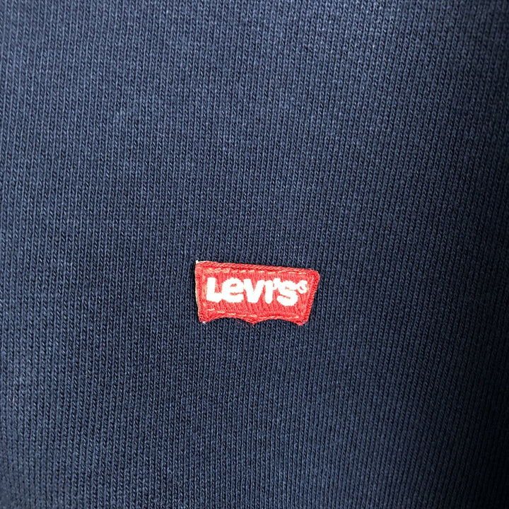 Levi's Sweatshirt Full Zip Hoodie, Men's Size L cotton navy blue type Vintage Second Hand