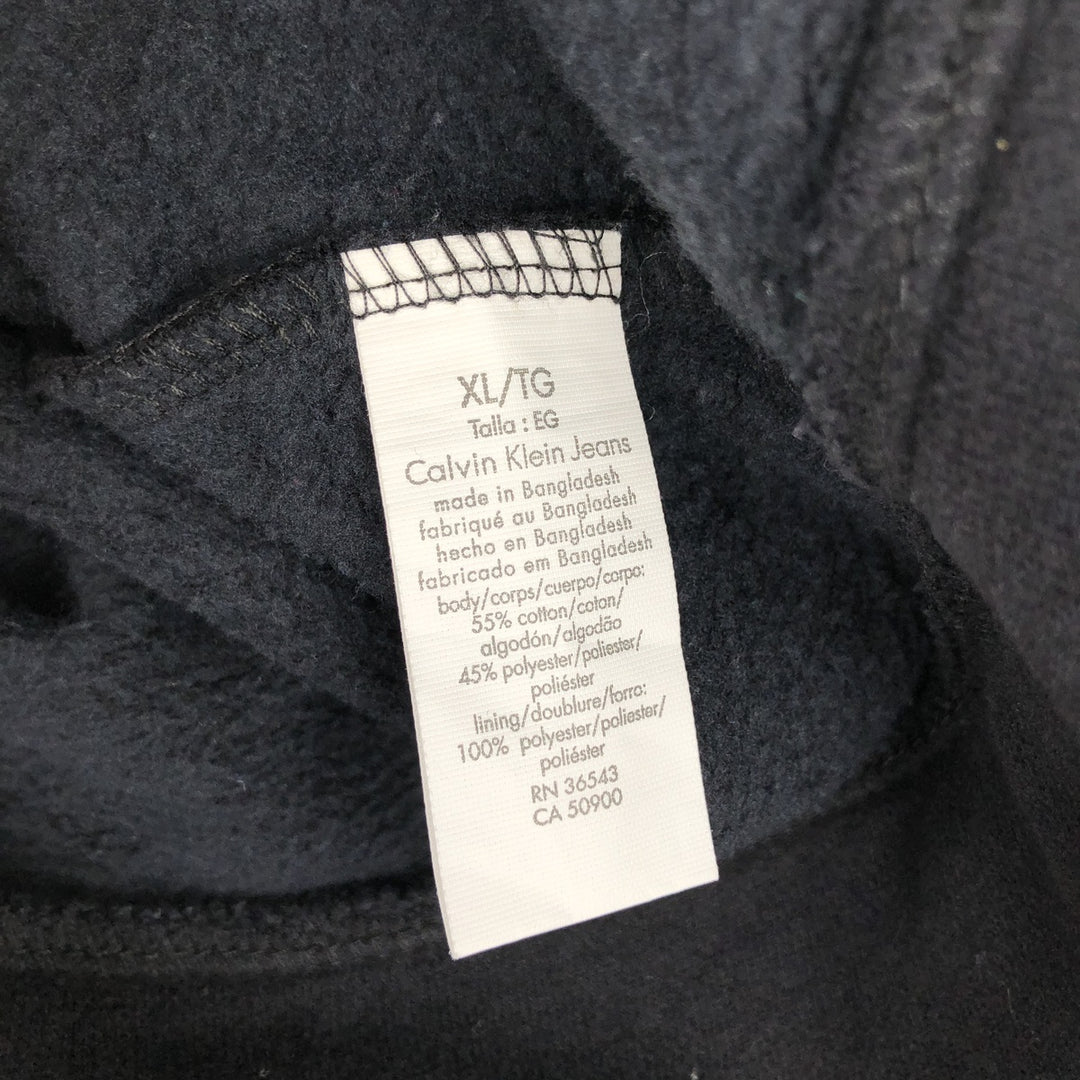 Calvin Klein full-zip sweatshirt, men's size XL cotton black type Vintage Second Hand