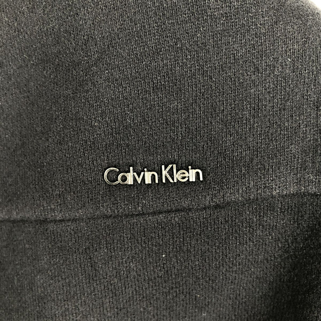 Calvin Klein full-zip sweatshirt, men's size XL cotton black type Vintage Second Hand