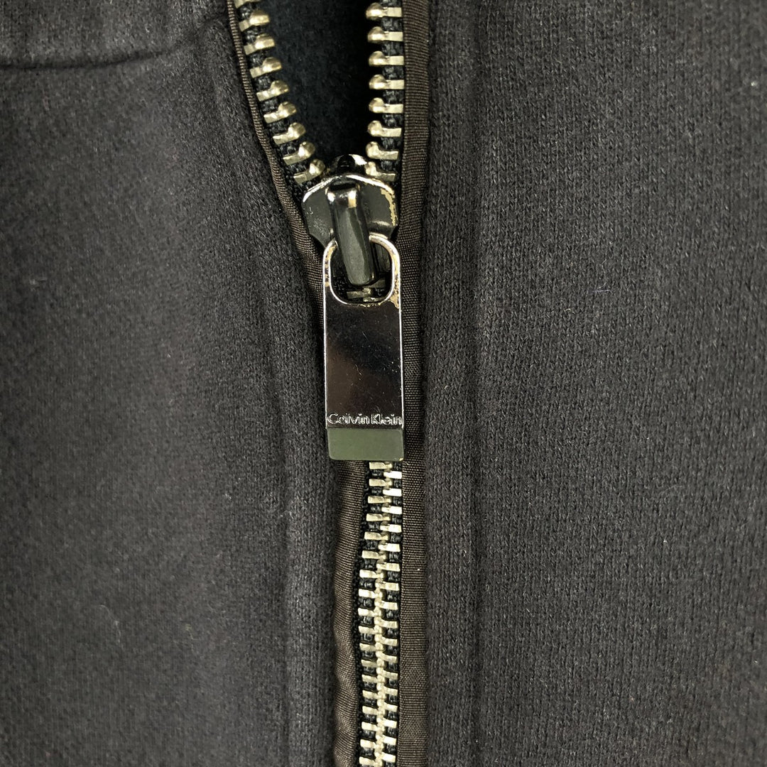 Calvin Klein full-zip sweatshirt, men's size XL cotton black type Vintage Second Hand