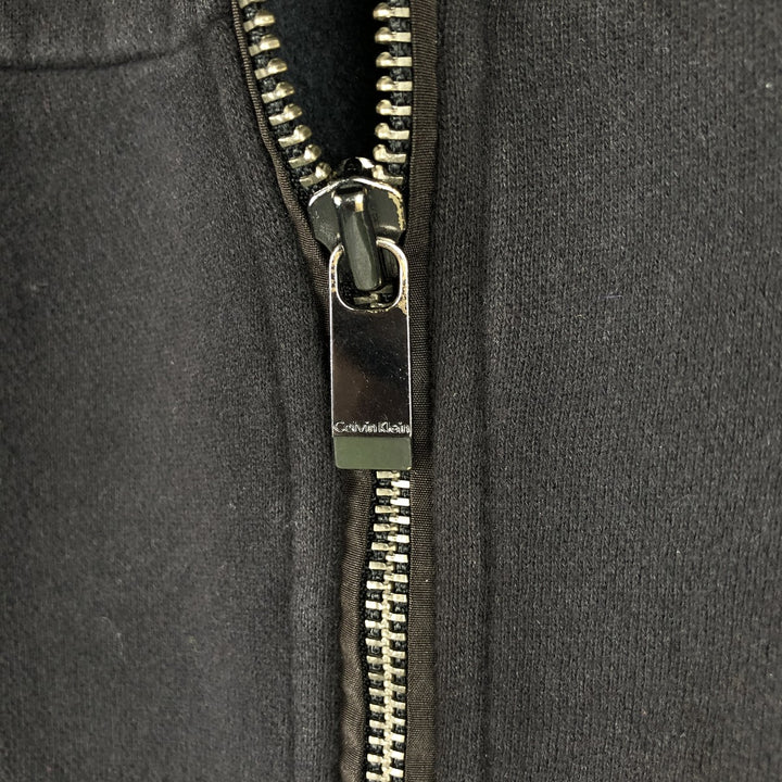Calvin Klein full-zip sweatshirt, men's size XL cotton black type Vintage Second Hand