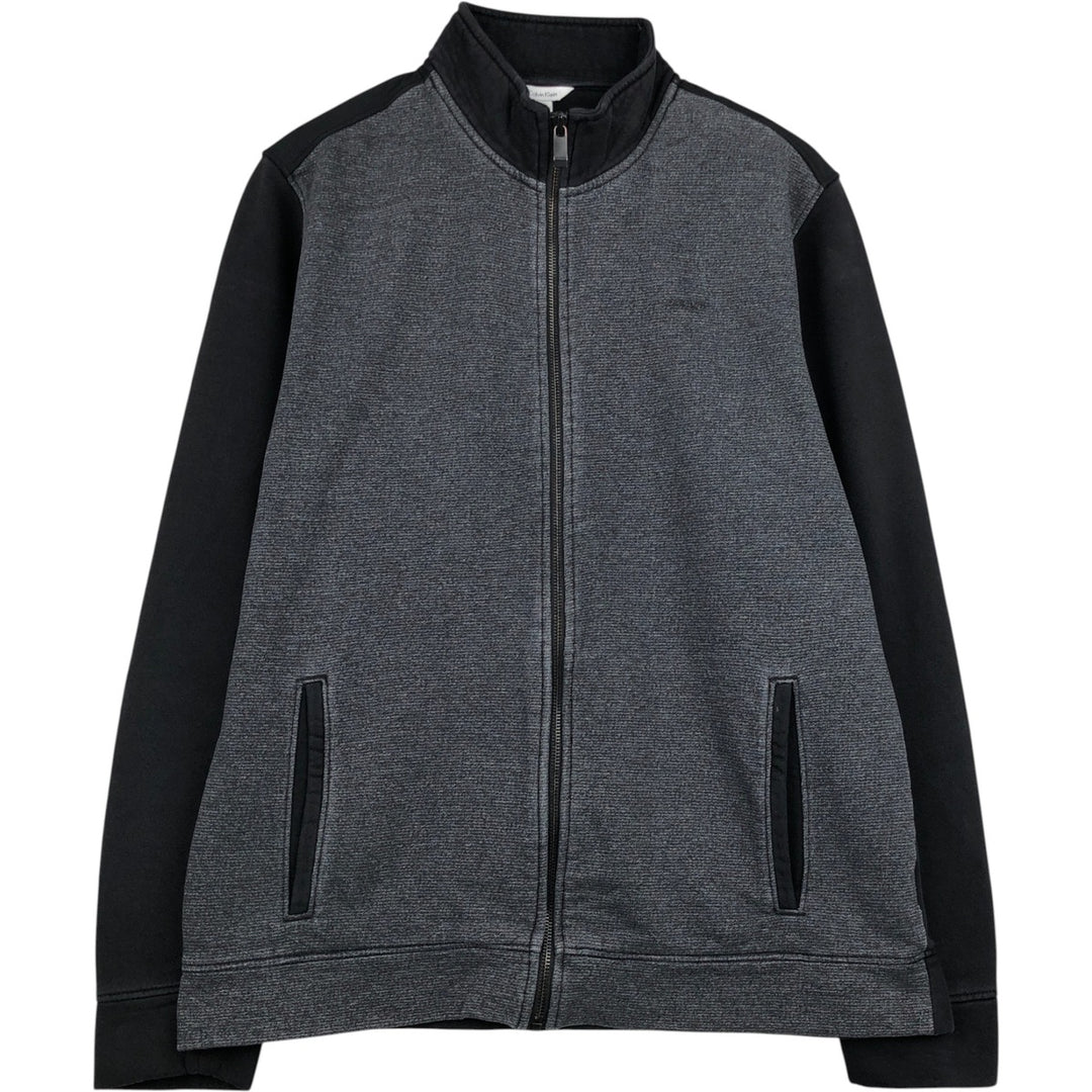 Calvin Klein full-zip sweatshirt, men's size L unclear black type Vintage Second Hand