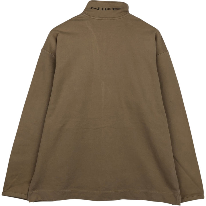 90s-80'S Nike Full-Zip Sweatshirt, Men's Size L (approx.), Vintage cotton beige type brown Vintage Second Hand