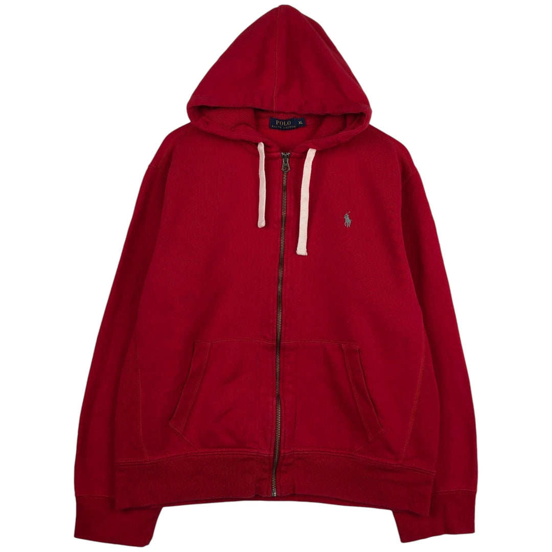 Ralph Lauren POLO RALPH LAUREN Sweat Full Zip Hoodie Men's XL cotton red type Vintage Second Hand