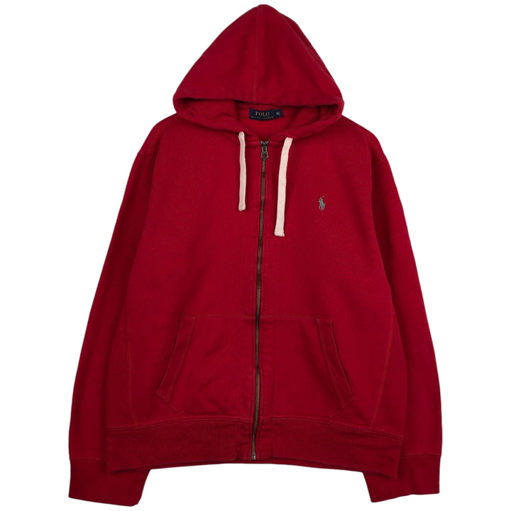 Ralph Lauren POLO RALPH LAUREN Sweat Full Zip Hoodie Men's XL cotton red type Vintage Second Hand