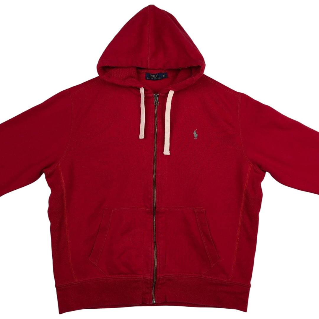 Ralph Lauren POLO RALPH LAUREN Sweat Full Zip Hoodie Men's XL cotton red type Vintage Second Hand