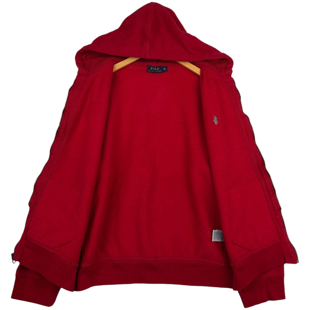 Ralph Lauren POLO RALPH LAUREN Sweat Full Zip Hoodie Men's XL cotton red type Vintage Second Hand