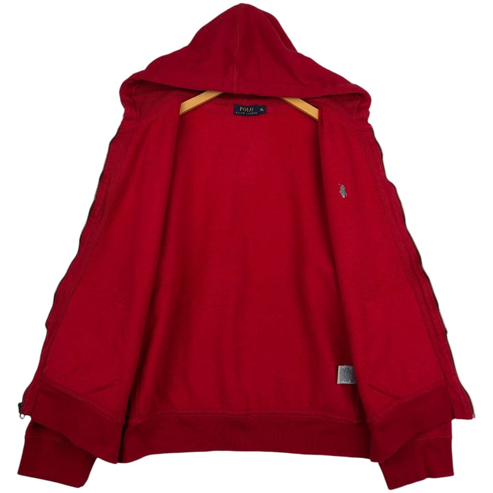Ralph Lauren POLO RALPH LAUREN Sweat Full Zip Hoodie Men's XL cotton red type Vintage Second Hand