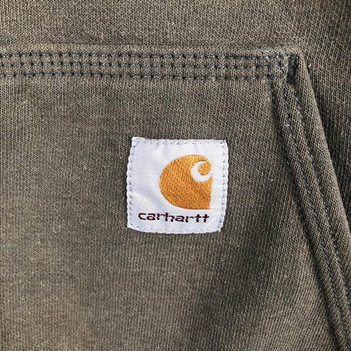 Carhartt Original Fit Full-Zip Sweatshirt Hoodie, Men's Size Small cotton Khaki type Vintage Second Hand