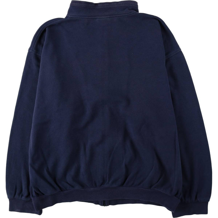 Lacoste pique full-zip sweatshirt, size 6 (equivalent to men's XL). cotton navy blue type Vintage Second Hand