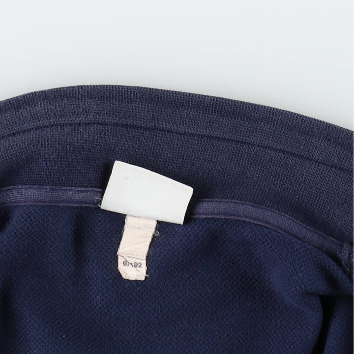 Lacoste pique full-zip sweatshirt, size 6 (equivalent to men's XL). cotton navy blue type Vintage Second Hand