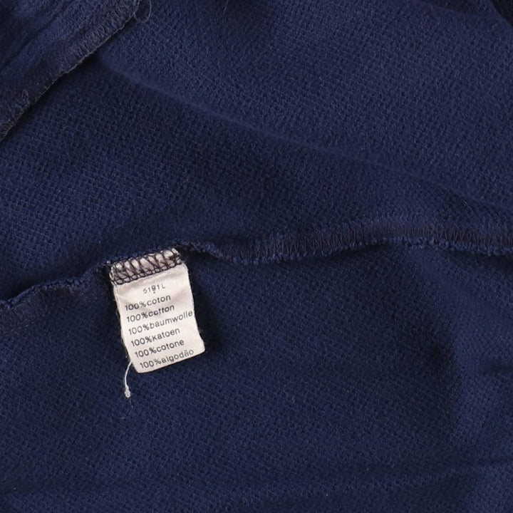 Lacoste pique full-zip sweatshirt, size 6 (equivalent to men's XL). cotton navy blue type Vintage Second Hand