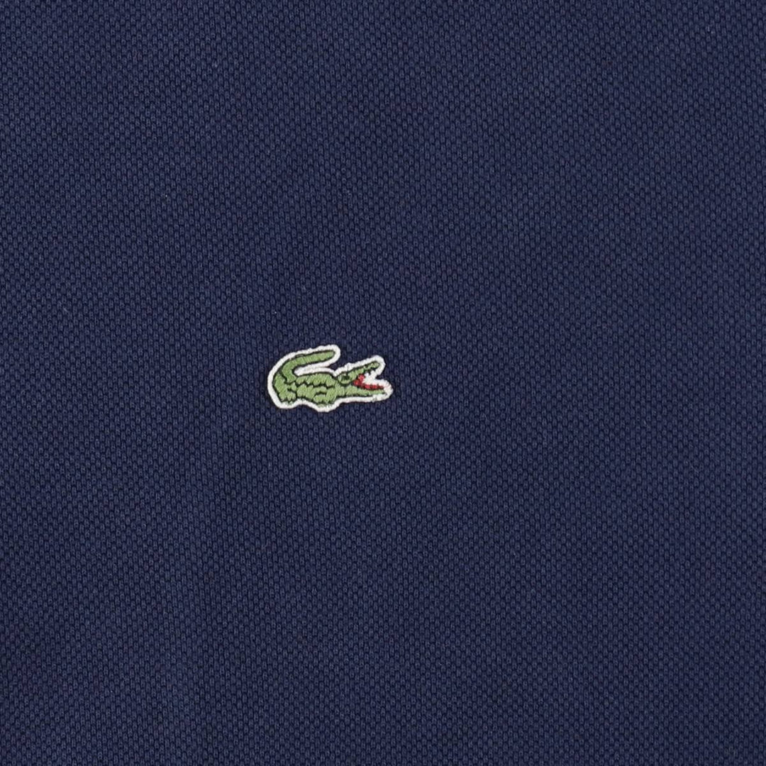 Lacoste pique full-zip sweatshirt, size 6 (equivalent to men's XL). cotton navy blue type Vintage Second Hand