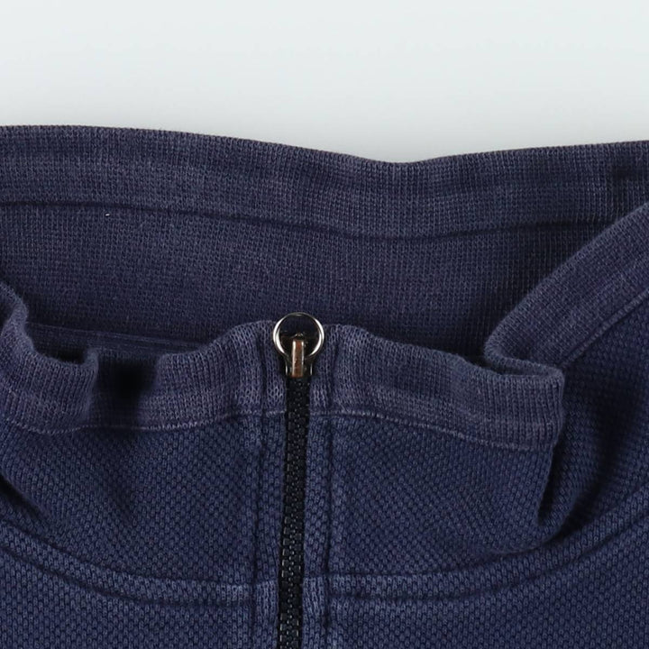 Lacoste pique full-zip sweatshirt, size 6 (equivalent to men's XL). cotton navy blue type Vintage Second Hand