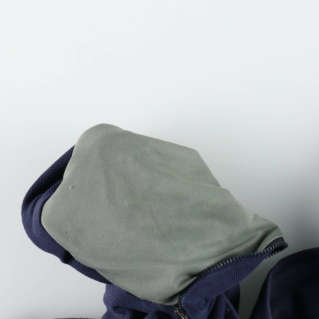 Lacoste pique full-zip sweatshirt, size 6 (equivalent to men's XL). cotton navy blue type Vintage Second Hand