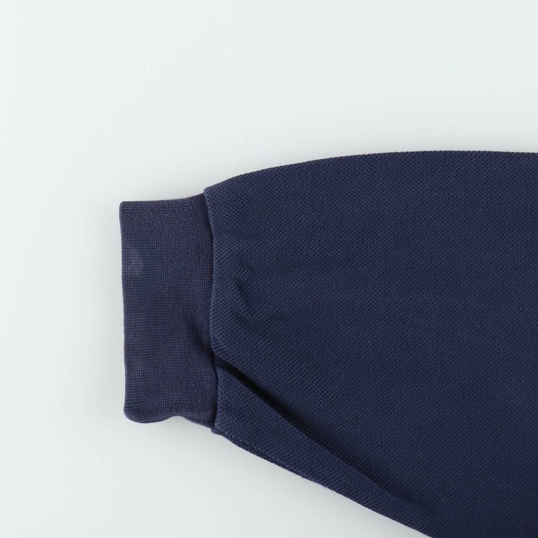 Lacoste pique full-zip sweatshirt, size 6 (equivalent to men's XL). cotton navy blue type Vintage Second Hand