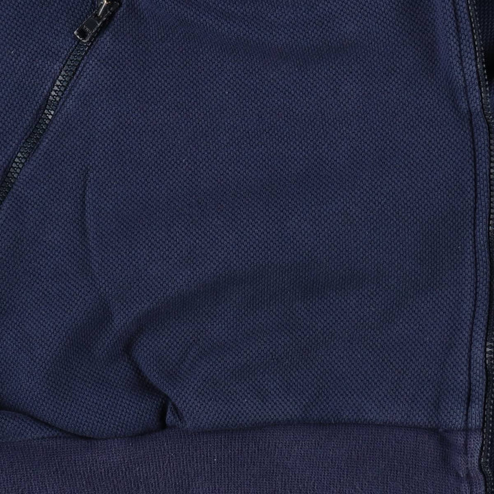 Lacoste pique full-zip sweatshirt, size 6 (equivalent to men's XL). cotton navy blue type Vintage Second Hand