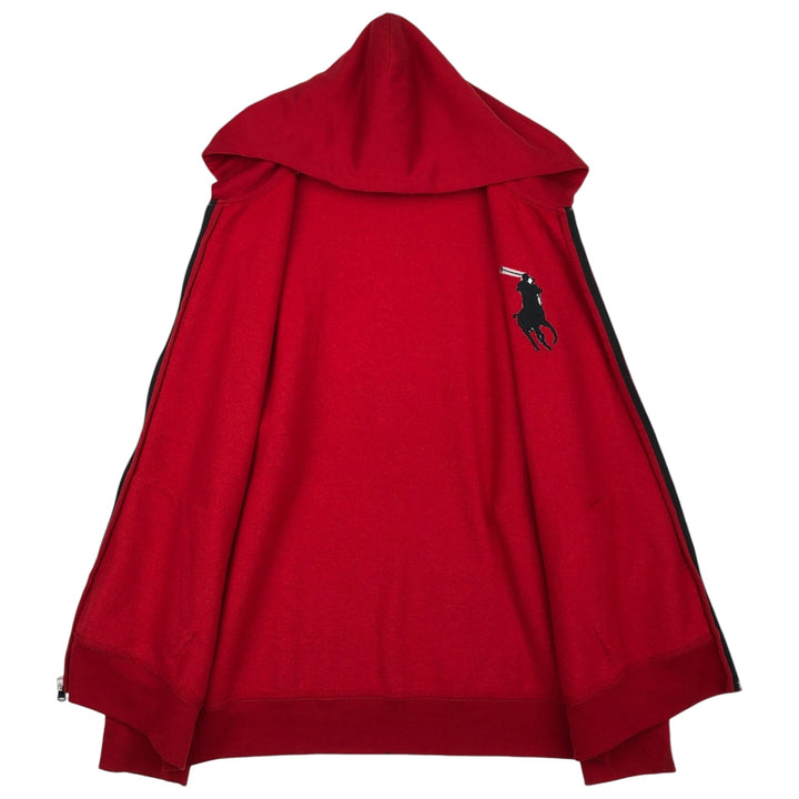 Ralph Lauren POLO by Ralph Lauren Big Pony Sweat Full-Zip Hoodie, Men's Size XL (approx.) polyester red type Vintage Second Hand