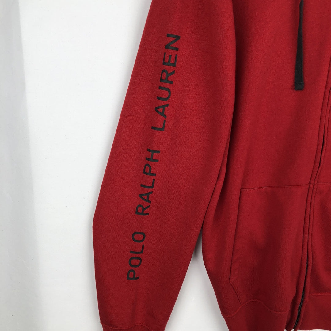 Ralph Lauren POLO by Ralph Lauren Big Pony Sweat Full-Zip Hoodie, Men's Size XL (approx.) polyester red type Vintage Second Hand