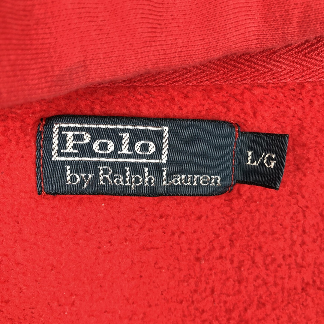 Ralph Lauren POLO by Ralph Lauren Sweat Full Zip Hoodie Men's L size cotton red type Vintage Second Hand