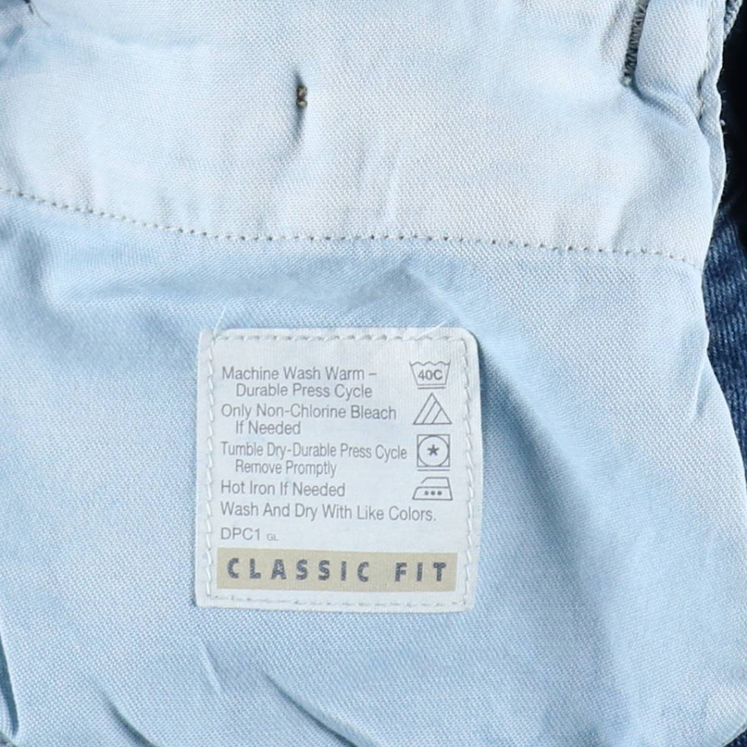 90'S Dockers Classic Fit Two-Pleat Tapered Denim Pants, Men's Size W30 (approx.), Vintage cotton blue type Vintage Second Hand