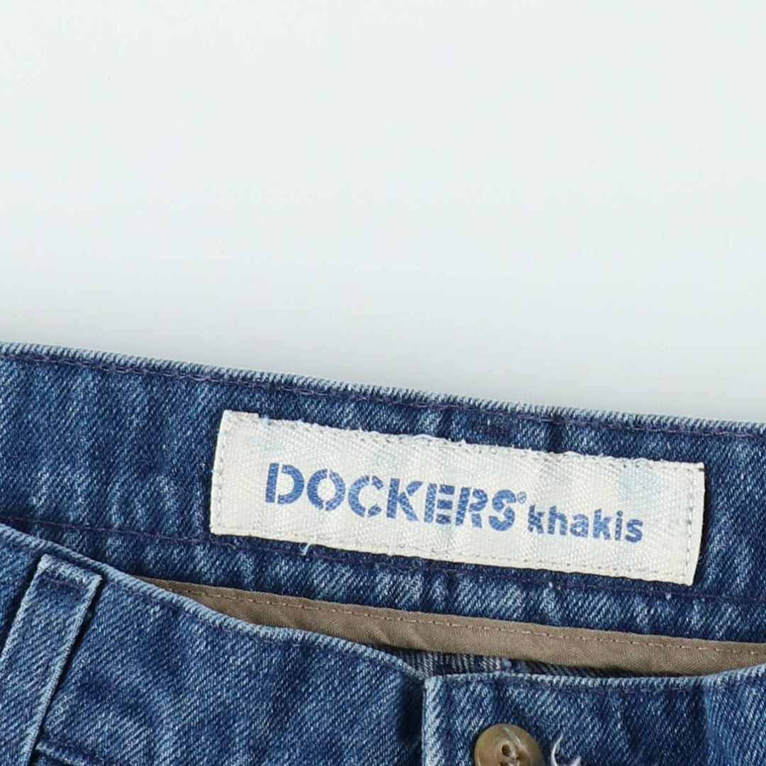 90'S Dockers Classic Fit Two-Pleat Tapered Denim Pants, Men's Size W30 (approx.), Vintage cotton blue type Vintage Second Hand