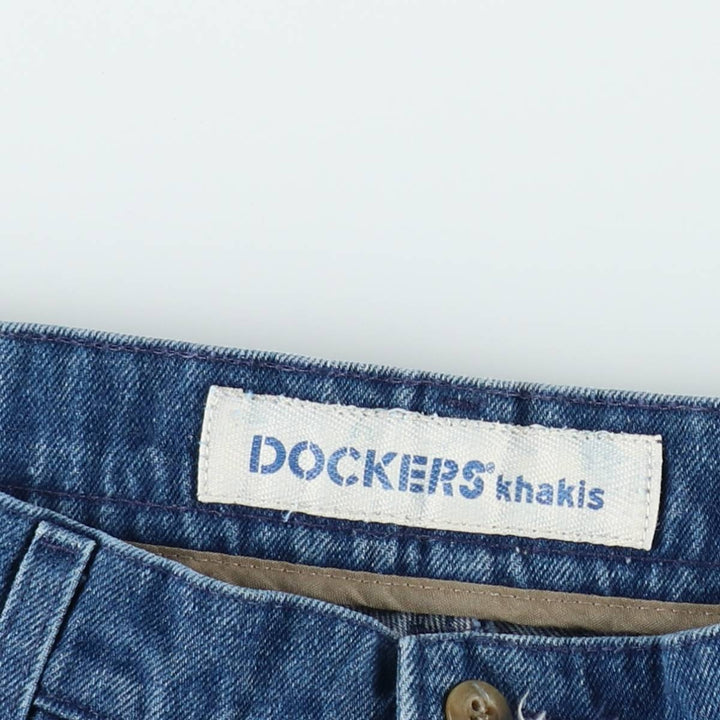 90'S Dockers Classic Fit Two-Pleat Tapered Denim Pants, Men's Size W30 (approx.), Vintage cotton blue type Vintage Second Hand