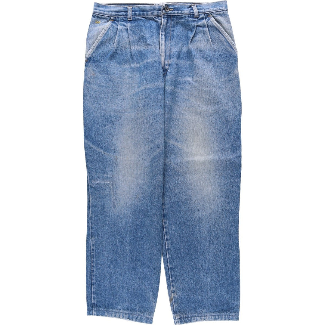 Lee Straight Denim Pants, Made in USA, Men's Size W38 (approx.) cotton blue type Vintage Second Hand