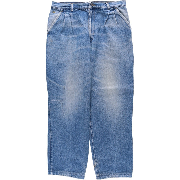 Lee Straight Denim Pants, Made in USA, Men's Size W38 (approx.) cotton blue type Vintage Second Hand