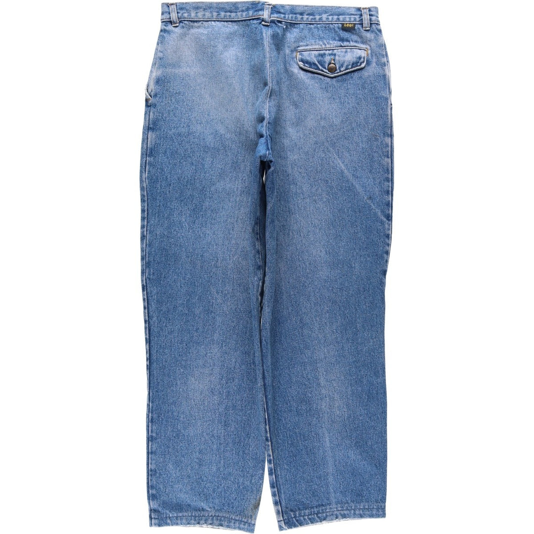 Lee Straight Denim Pants, Made in USA, Men's Size W38 (approx.) cotton blue type Vintage Second Hand